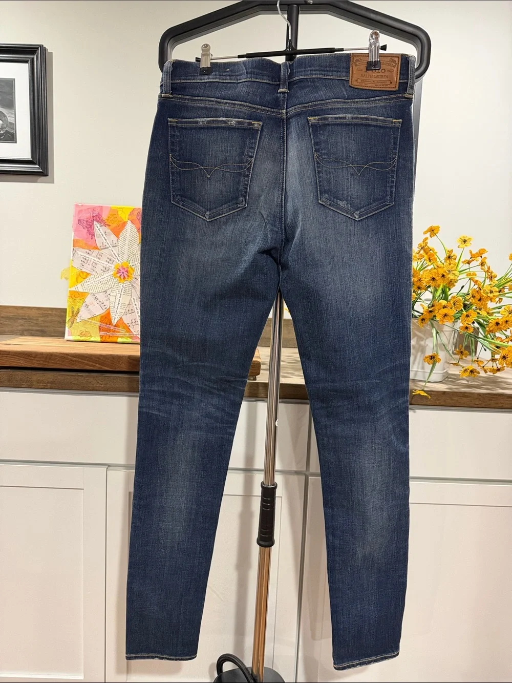 Ralph Lauren Tompkins Dark Blue Skinny Jeans size 31